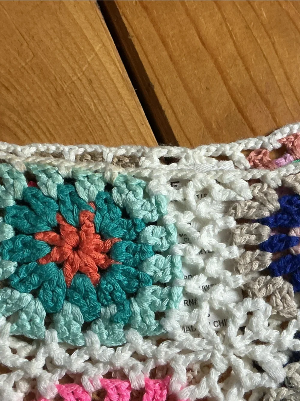Crochet Granny Square Crop Top Cottagecore | Size S - Picture 3 of 5